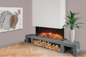 Solution Brandon With Chimney Breast & Log Bench Electric FIre